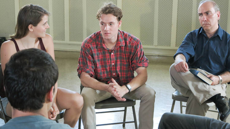Paul at an Alcoholics Anonymous meeting. (Flickr photo/Lwp Kommunikáció)