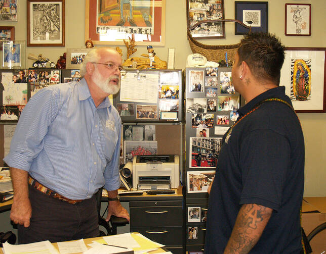 Father Gregory Boyle founded Homeboy Industries in 1988 to provide jobs and hope for former gang members.