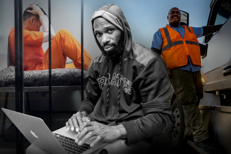 Ray MIles, center, who once served time in prison, now works as a vocational counselor for the formerly incarcerated (photos: John W. Miller/iStock).