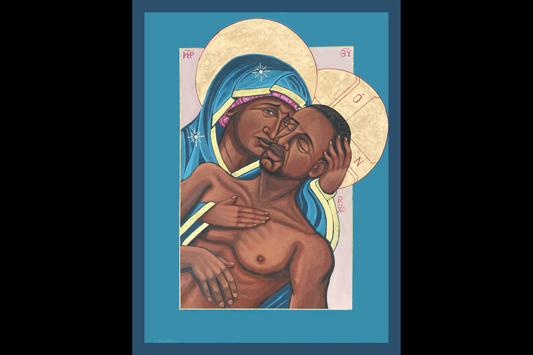 “Mama,” a painting by iconographer Kelly Latimore, was stolen from the Catholic University of America.