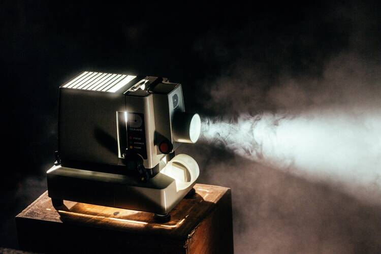 Turned on projector
