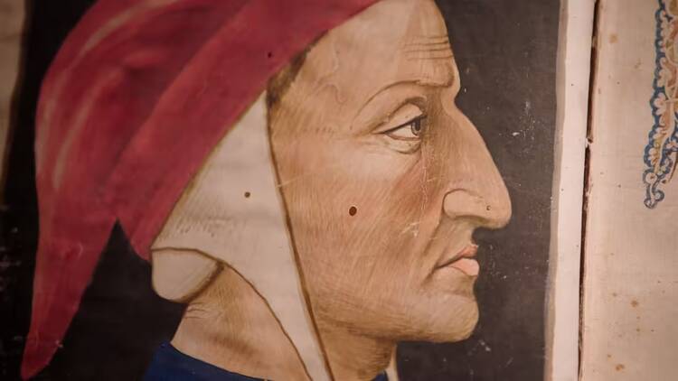 An artistic rendering of Dante Alighieri from ‘Dante: Inferno’ to Paradise (courtesy of PBS) 
