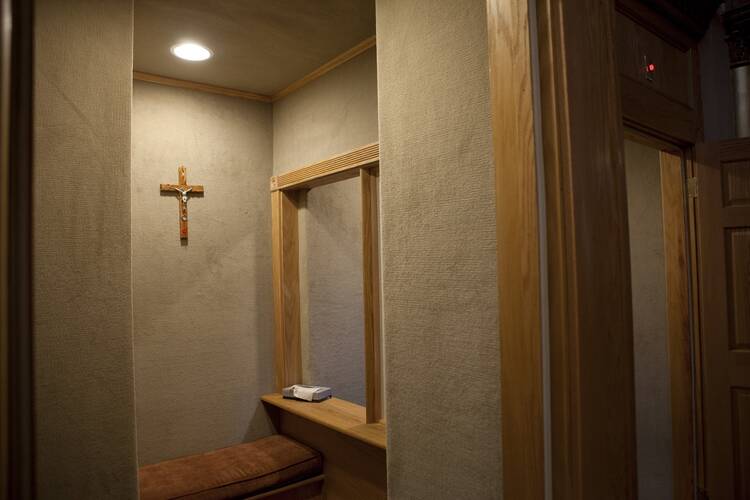 A confessional is seen in a file photo at the Memorial Church of the Holy Sepulcher on the grounds of the Franciscan Monastery of the Holy Land in Washington. The Department of Justice announced May 5, 2025, it was opening a civil rights investigation into a Washington state mandatory reporter bill that it called an "anti-Catholic law" for having no exception for the seal of the confessional. (OSV News photo/Nancy Phelan Wiechec)