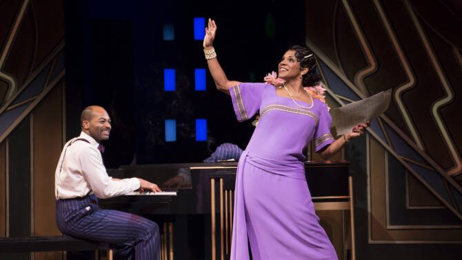A STAR IS REBORN. Brandon Victor Dixon and Audra McDonald in “Shuffle Along, or the Making of the Musical Sensation of 1921 and All That Followed” (photo: Julieta Cervantes).
