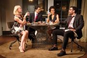 TABLE TALK. The cast of “Disgraced.”