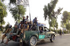 Taliban fighters patrol inside the city of Kandahar, southwest Afghanistan, on Aug. 15, 2021. (AP Photo/Sidiqullah Khan)